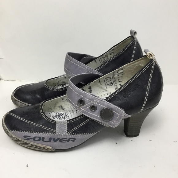 S.Oliver Leather Velcro Pumps Shoes - Picture 5 of 16